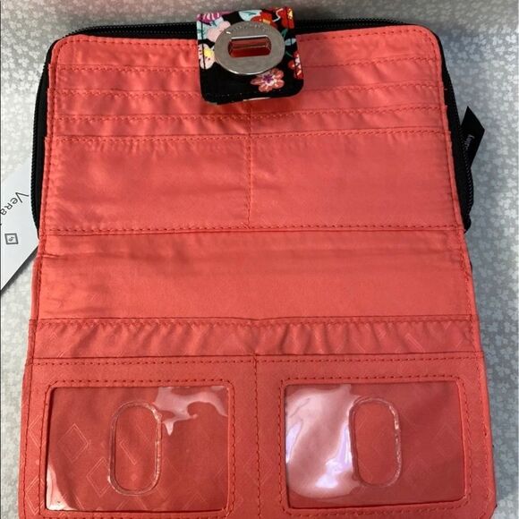 Vera Bradley RFID Turnlock Wallet in Signature Cotton - Tangerine Twist - Picture 4 of 6